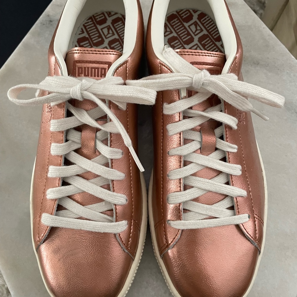 Puma rose metallic sneakers size 11